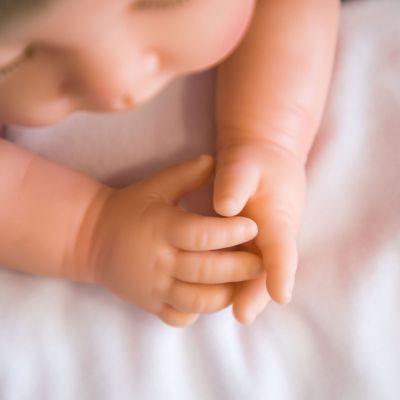Image showing 5 th Tiny Treasures Baby Doll in Gift Box, Brown Hair