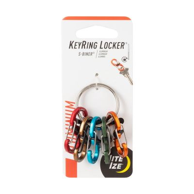 Nite Ize KeyRing Locker with Aluminum S-Biner MicroLocks, Assorted