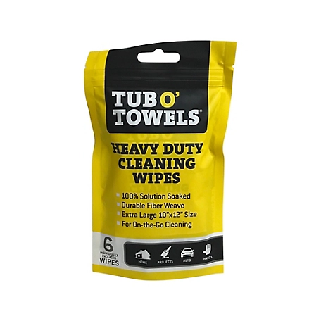Tub O' Towels On-The-Go Cleaning Wipes, 6 pk., TW01-6