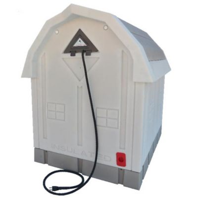 Image showing  Insulated Outdoor Plastic Dog House with Palace Central Heater 3.0, Taupe Gray