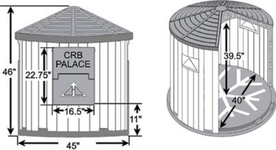 Image showing 7 th Dog Palace Insulated Outdoor Plastic Dog House with Palace Central Heater 3.0, Brown