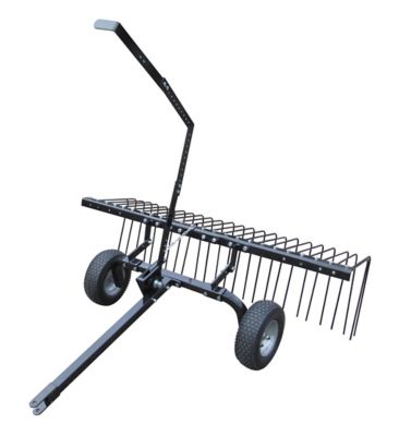 Yard Tuff 72 in. Pine Straw Rake, 5/16 in. Spring Steel Tines YTF-72PSR