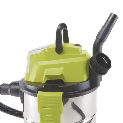 Image showing  5.3 gal. 24V Ion Cordless Portable Stainless Steel Wet/Dry Vacuum Kit with 4.0Ah Battery and Charger, 24V-WDV6000