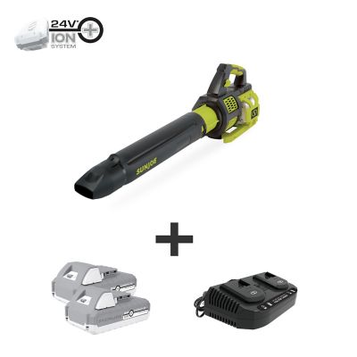 Sun Joe Turbine Jet 140 MPH/560 CFM 48V Cordless Handheld Leaf Blower, Battery and Charger Included