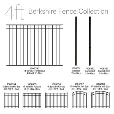Image showing  72 in. Berkshire Aluminum Corner Post with Flat Cap