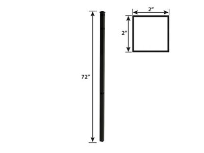 Image showing  72 in. Berkshire Aluminum Corner Post with Flat Cap