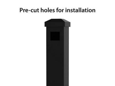 Image showing  72 in. Berkshire Aluminum End/Gate Post with Flat Cap