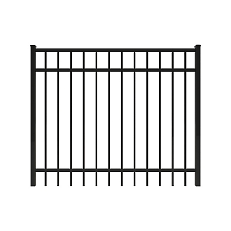 Ironcraft Fences 4ft H x 5ft W Berkshire Aluminum Fence Gate, Black