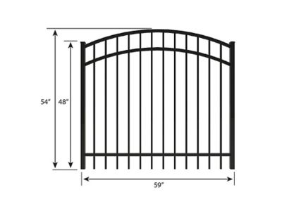 Image showing  4 ft. x 5 ft. Berkshire Aluminum Fence Arched Gate