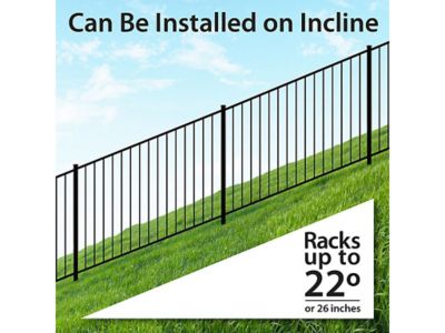Image showing 6 th Ironcraft Fences 4 ft. x 6 ft. Eastham Aluminum Fence Panel