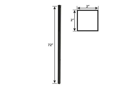 Image showing  72 in. Eastham Aluminum Line Post with Flat Cap