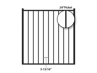 Image showing  4 ft. x 4 ft. Eastham Aluminum Fence Gate