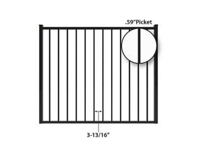 Image showing  4 ft. x 5 ft. Eastham Aluminum Fence Gate