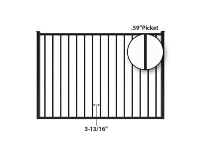 Image showing  4 ft. x 6 ft. Eastham Aluminum Fence Gate