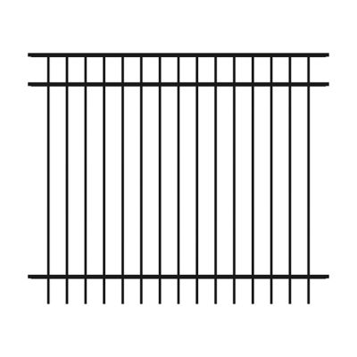 Ironcraft Fences 5 ft. x 6 ft. Berkshire Aluminum Fence Panel, Black