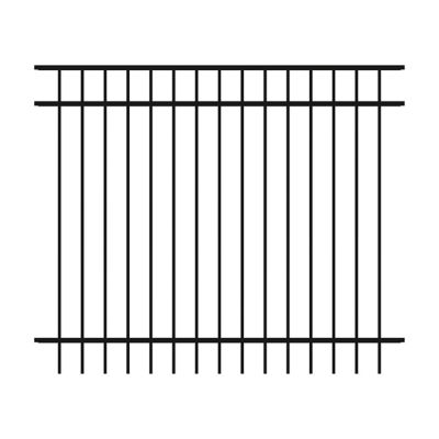 Ironcraft Fences 5ft H x 6ft W Berkshire Aluminum Fence Panel, Black