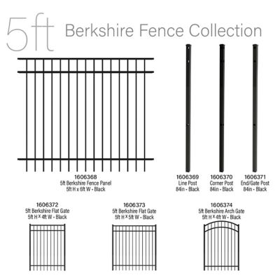 Image showing  5 ft. x 4 ft. Berkshire Aluminum Fence Gate