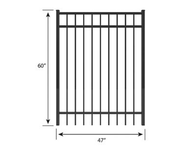 Image showing  5 ft. x 4 ft. Berkshire Aluminum Fence Gate