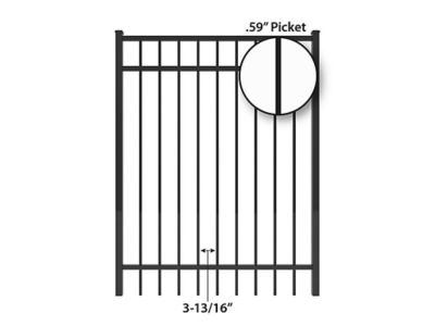 Image showing  5 ft. x 4 ft. Berkshire Aluminum Fence Gate