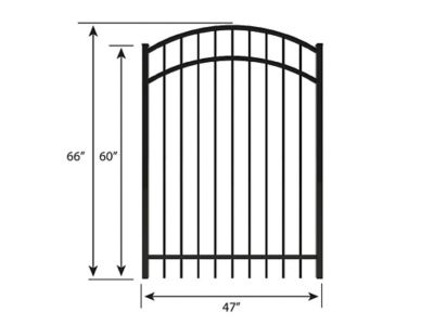 Image showing  5 ft. x 4 ft. Berkshire Aluminum Fence Arched Gate