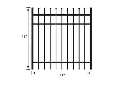 Image showing  4 ft. x 4 ft. Orleans Aluminum Fence Gate