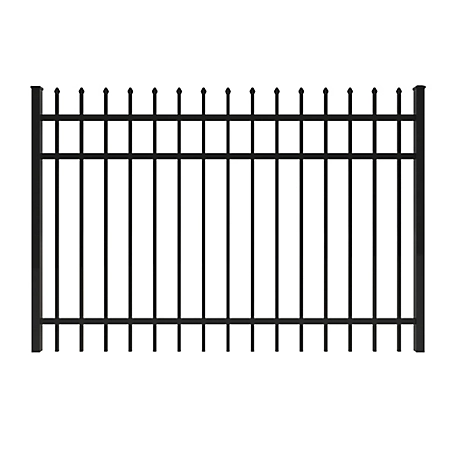 Ironcraft Fences 4ft H x 6ft W Orleans Aluminum Fence Gate, Black