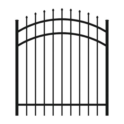 Ironcraft Fences 4 ft. x 4 ft. Orleans Aluminum Fence Arched Gate