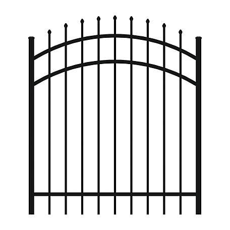 Ironcraft Fences 4ft H x 4ft W. Orleans Aluminum Fence Arched Gate