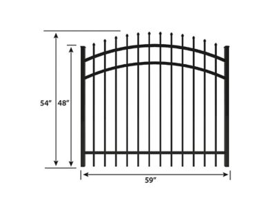 Image showing  4 ft. x 5 ft. Orleans Aluminum Fence Arched Gate