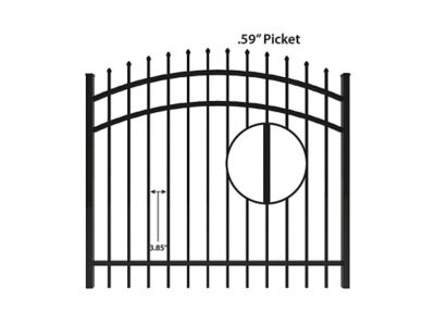 Image showing  4 ft. x 5 ft. Orleans Aluminum Fence Arched Gate