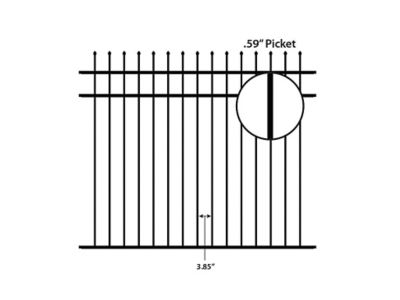 Image showing  5 ft. x 6 ft. Orleans Aluminum Fence Panel