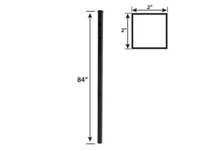 Image showing  84 in. Orleans Aluminum End/Gate Post with Flat Cap