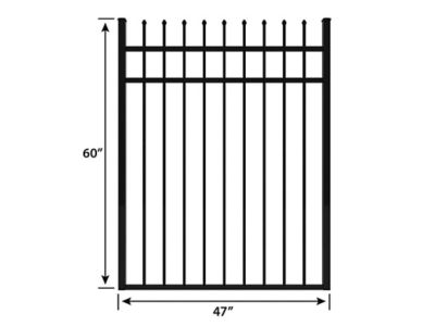 Image showing  5 ft. x 4 ft. Orleans Aluminum Fence Gate