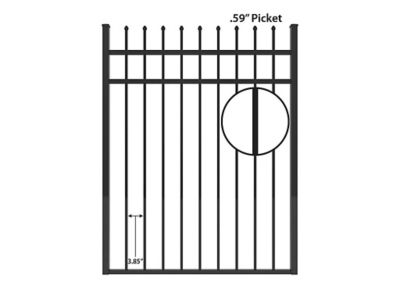 Image showing  5 ft. x 4 ft. Orleans Aluminum Fence Gate
