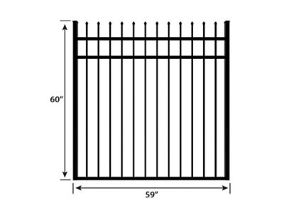 Image showing  5 ft. x 5 ft. Orleans Aluminum Fence Gate