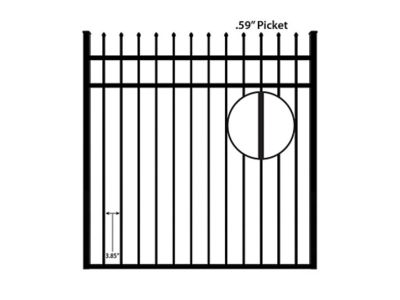 Image showing 5 th Ironcraft Fences 5 ft. x 5 ft. Orleans Aluminum Fence Gate