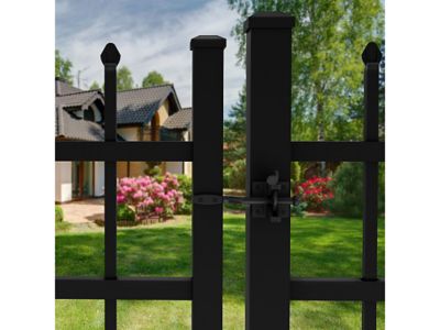 Image showing 8 th Ironcraft Fences 5 ft. x 5 ft. Orleans Aluminum Fence Gate