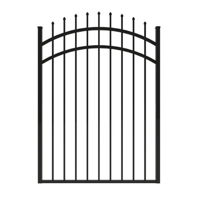 Ironcraft Fences 5ft H x 4ft W Orleans Aluminum Fence Arched Gate, Black