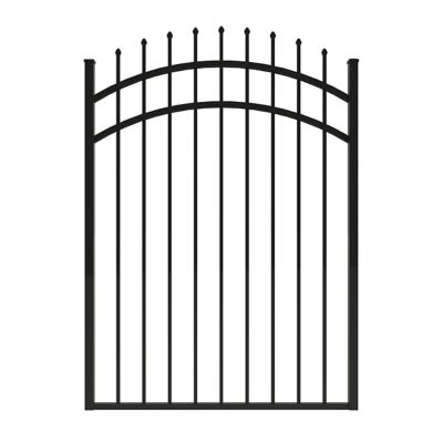 Ironcraft Fences 5 ft. x 4 ft. Orleans Aluminum Fence Arched Gate, Black