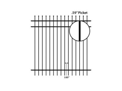 Image showing  6 ft. x 6 ft. Orleans Aluminum Fence Panel