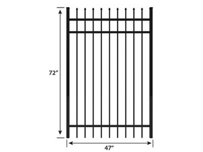 Image showing  6 ft. x 4 ft. Orleans Aluminum Fence Gate