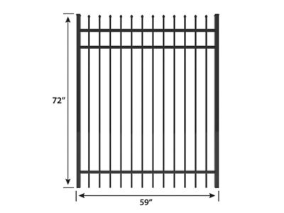 Image showing  6 ft. x 5 ft. Orleans Aluminum Fence Gate