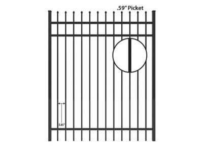 Image showing  6 ft. x 5 ft. Orleans Aluminum Fence Gate