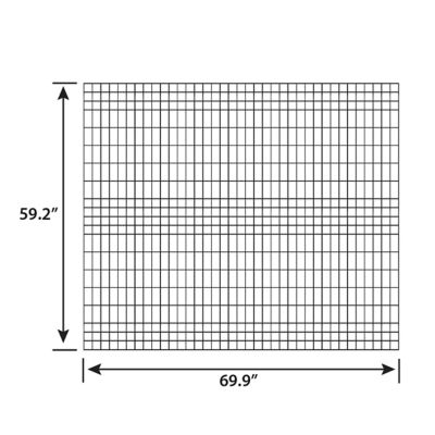 Image showing  4.93 ft. x 5.82 ft. Euro Steel Fence Panel