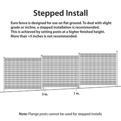 Image showing 5 th Ironcraft Fences 4.93 ft. x 5.82 ft. Euro Steel Fence Panel