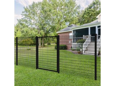 Image showing 9 th Ironcraft Fences 4.93 ft. x 5.82 ft. Euro Steel Fence Panel