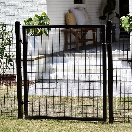 Ironcraft Fences 5 ft. H x 4 ft. W Euro Steel Fence Gate with Hardware