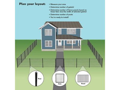 Image showing  86 in. Euro Steel Fence Post with Cap and Clips