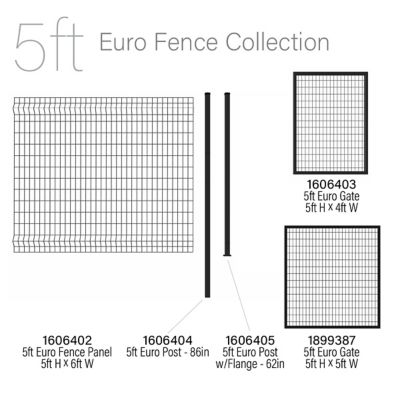 Image showing  86 in. Euro Steel Fence Post with Cap and Clips
