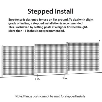 Image showing 5 th Ironcraft Fences 6 ft. x 6 ft. Euro Steel Fence Panel, Black